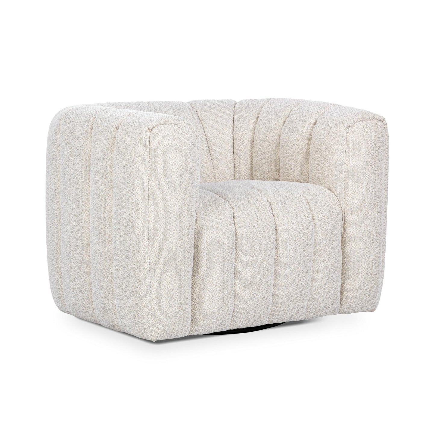 Cream 100% Polyester Accent Chair Lexa Swivel Chair Collection