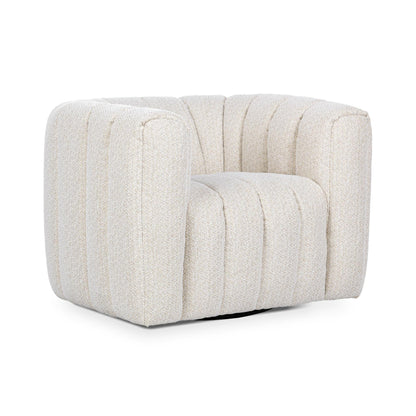 Cream 100% Polyester Accent Chair Lexa Swivel Chair Collection
