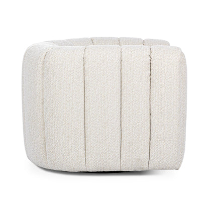 Cream 100% Polyester Accent Chair Lexa Swivel Chair Collection