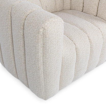 Cream 100% Polyester Accent Chair Lexa Swivel Chair Collection
