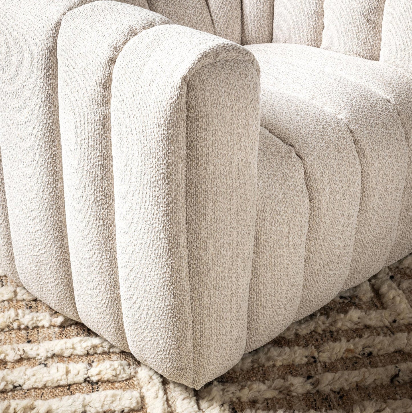 Cream 100% Polyester Accent Chair Lexa Swivel Chair Collection