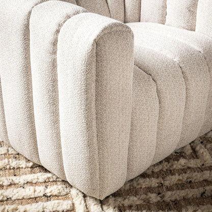 Cream 100% Polyester Accent Chair Lexa Swivel Chair Collection