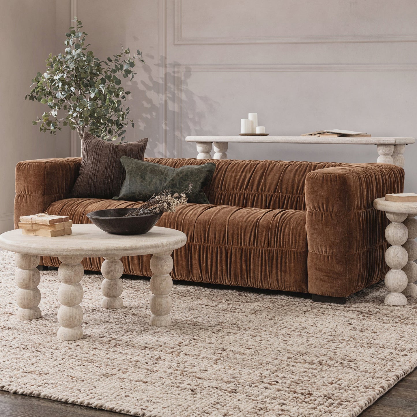 Bronze 100% Polyester Sofa Afeela Sofa Collection
