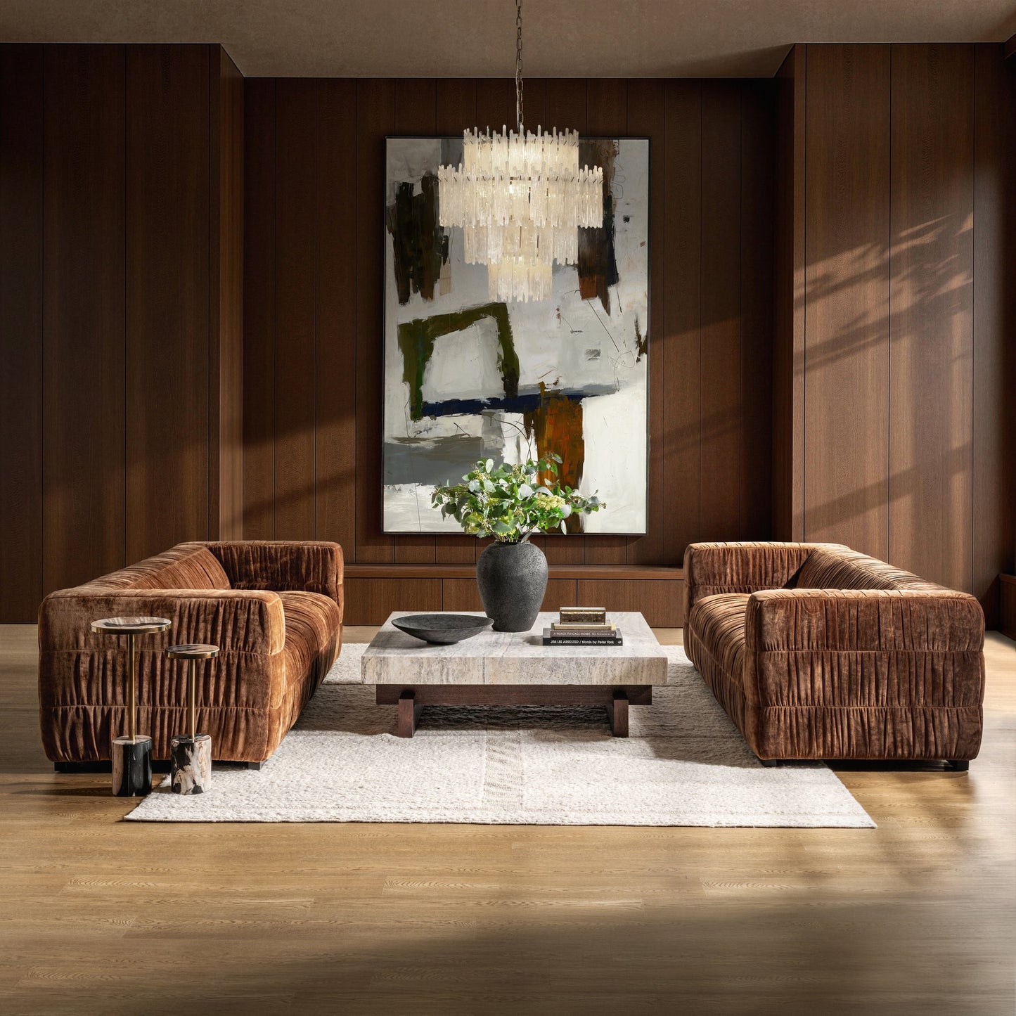 Bronze 100% Polyester Sofa Afeela Sofa Collection