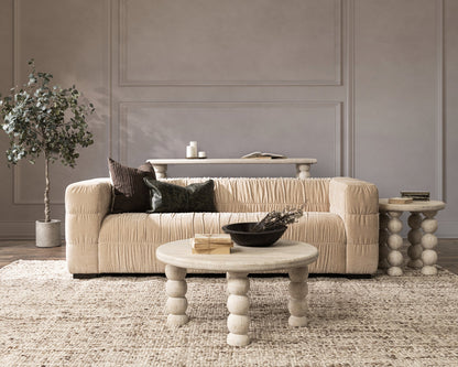 French Vanilla 100% Polyester Sofa Afeela Sofa Collection