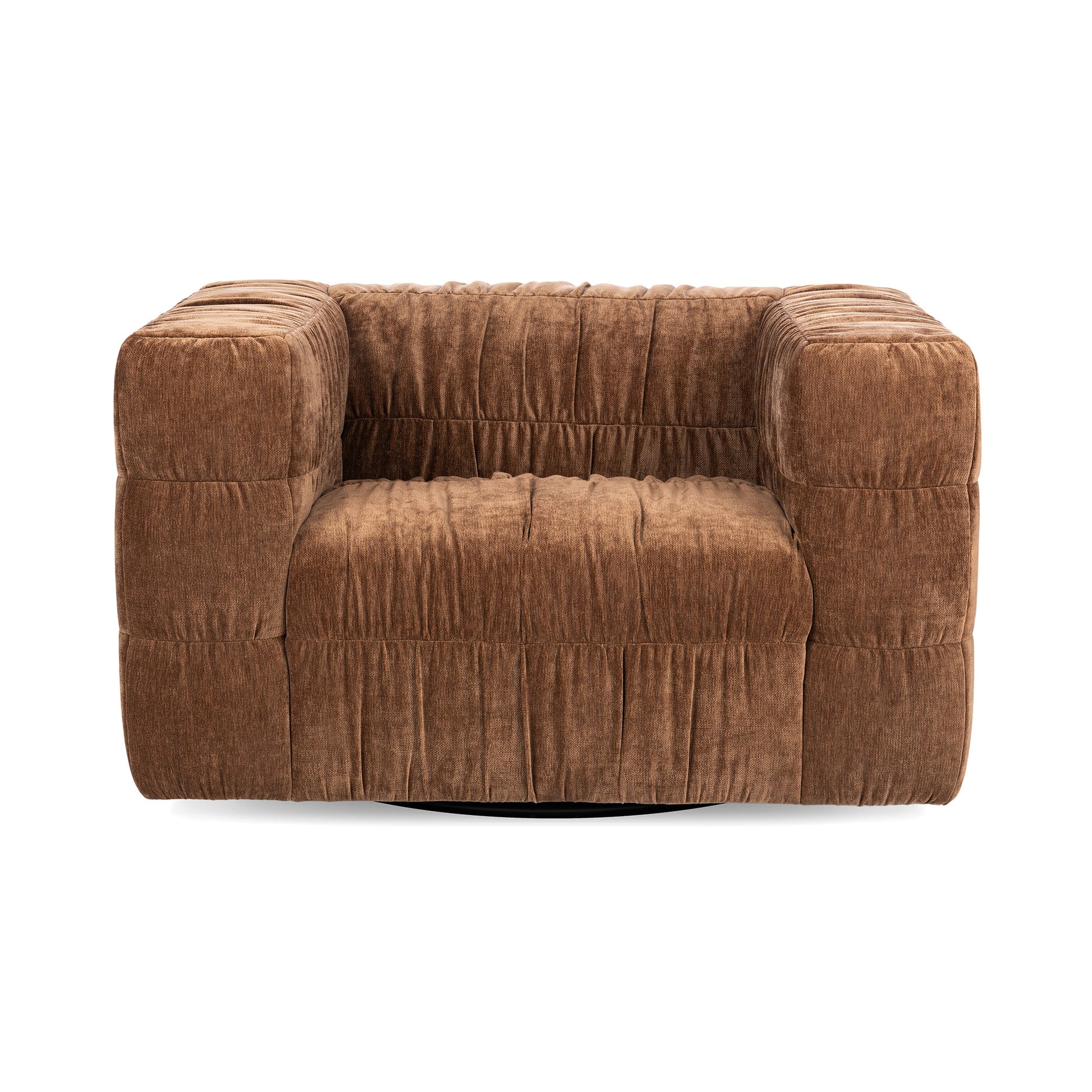Bronze 100% Polyester Accent Chair Afeela Swivel Chair Collection