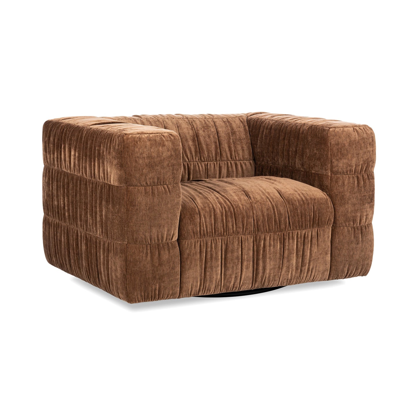 Bronze 100% Polyester Accent Chair Afeela Swivel Chair Collection