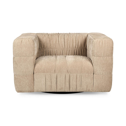 French Vanilla 100% Polyester Accent Chair Afeela Swivel Chair Collection