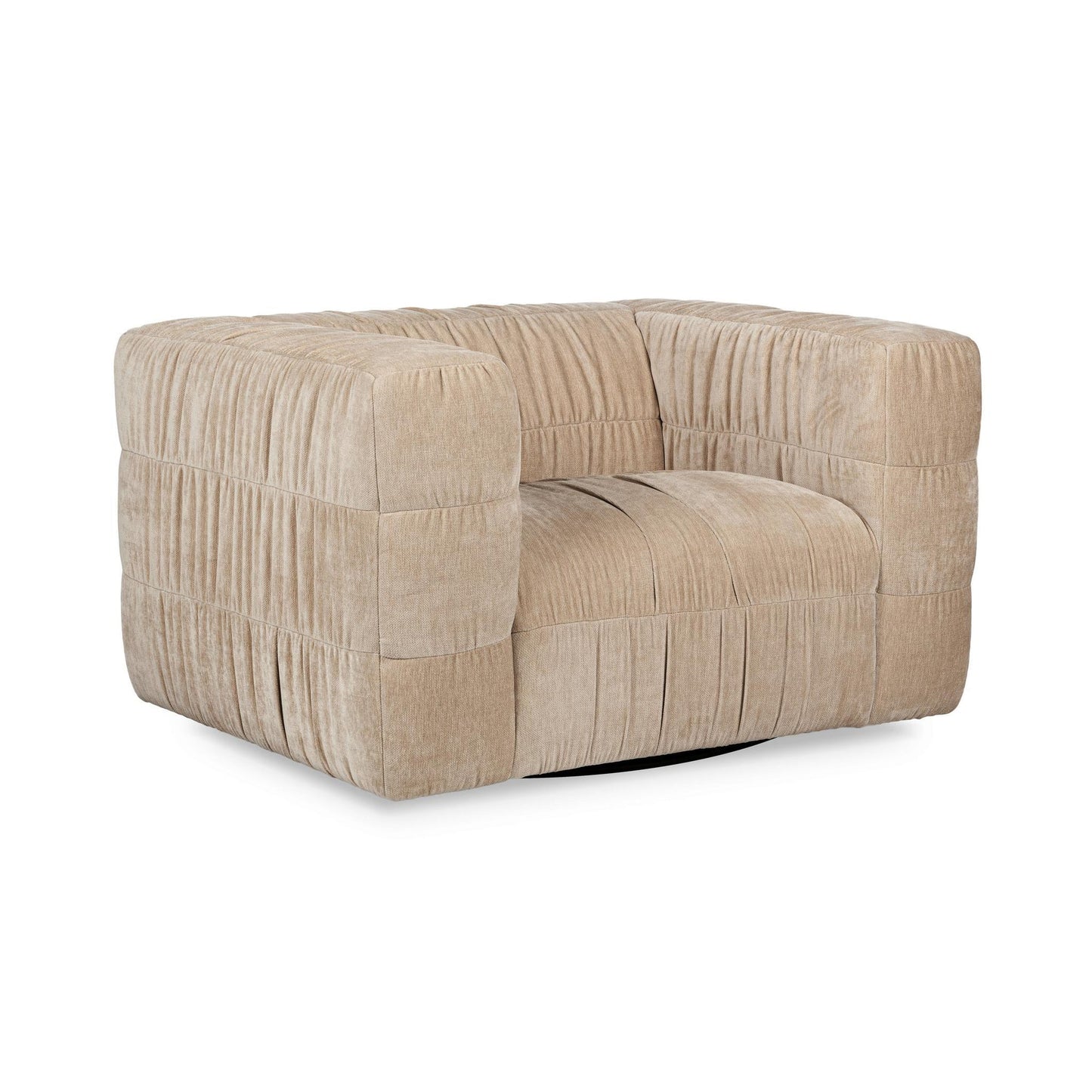 French Vanilla 100% Polyester Accent Chair Afeela Swivel Chair Collection