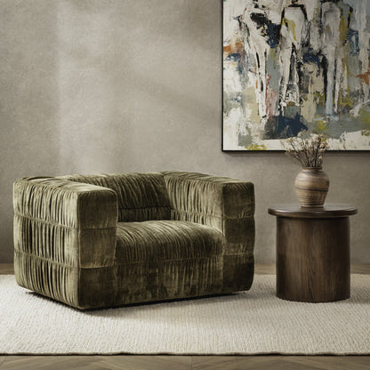 Fern Green 100% Polyester Accent Chair Afeela Swivel Chair Collection
