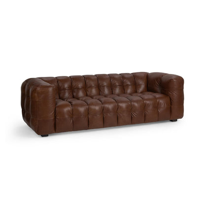 Chestnut Elite Top Grain Leather Sofa Halston Sofa Collection