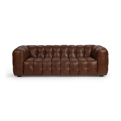 Chestnut Elite Top Grain Leather Sofa Halston Sofa Collection