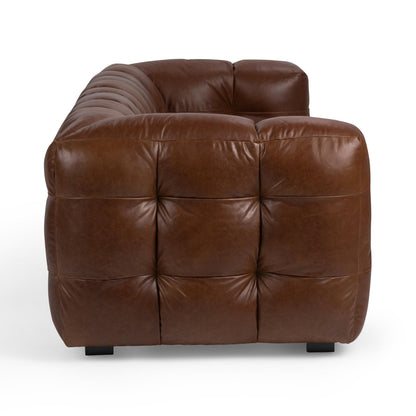 Chestnut Elite Top Grain Leather Sofa Halston Sofa Collection