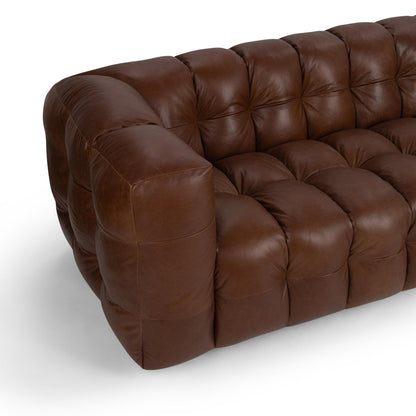 Chestnut Elite Top Grain Leather Sofa Halston Sofa Collection
