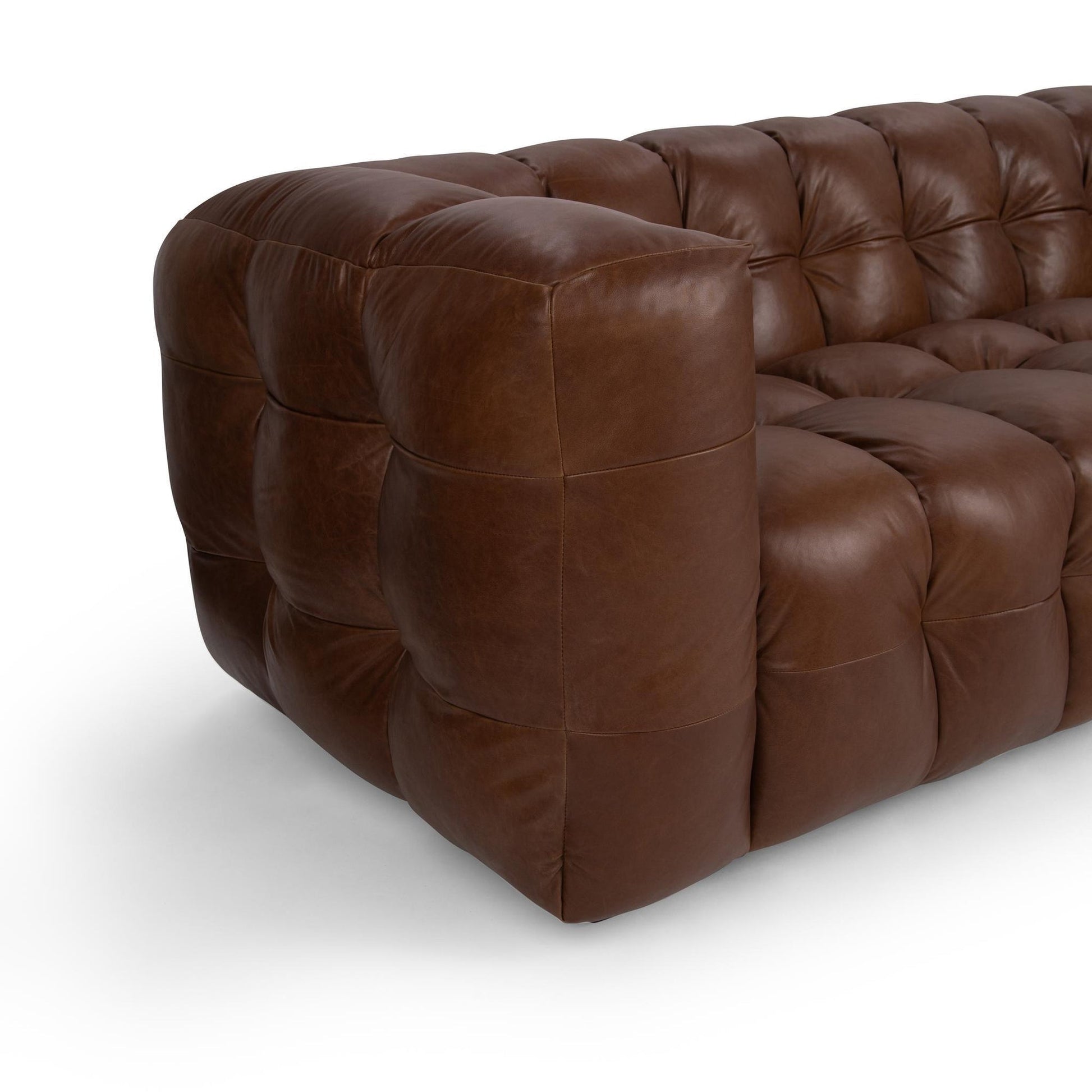 Chestnut Elite Top Grain Leather Sofa Halston Sofa Collection