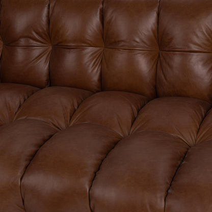 Chestnut Elite Top Grain Leather Sofa Halston Sofa Collection