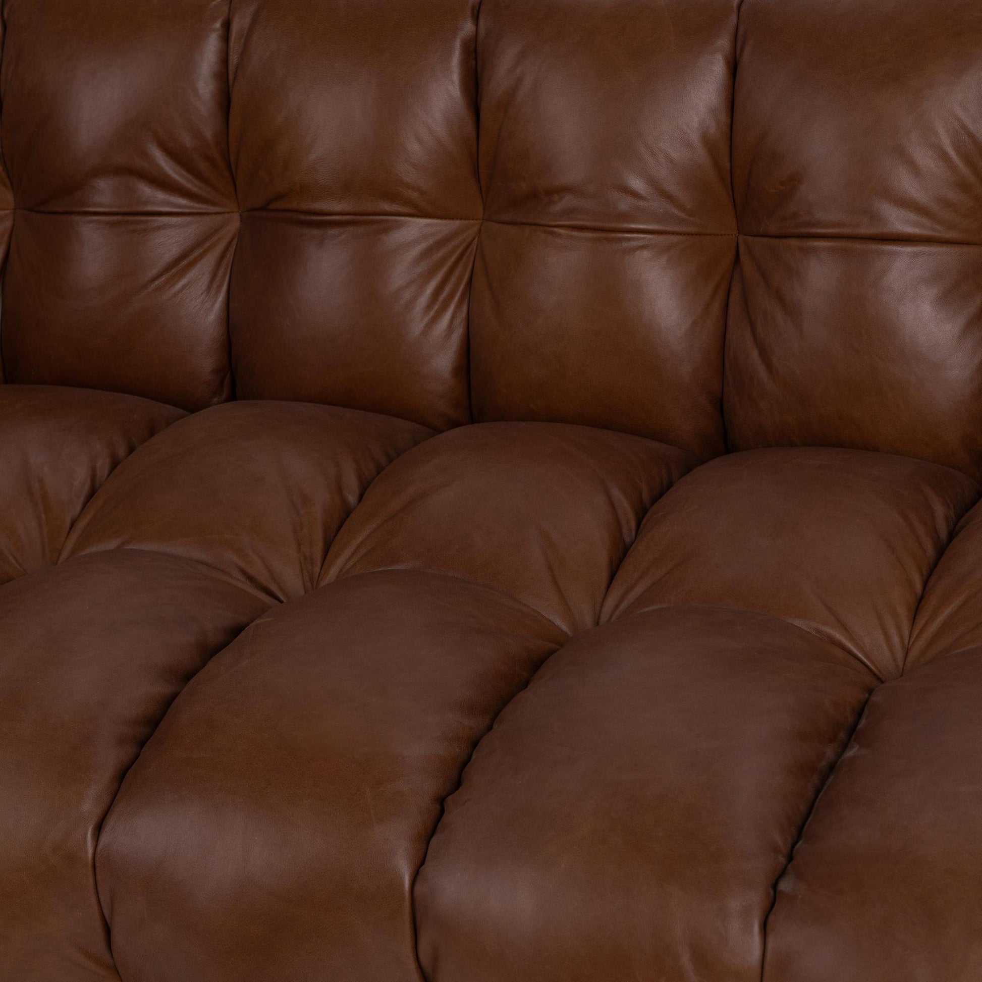 Chestnut Elite Top Grain Leather Sofa Halston Sofa Collection