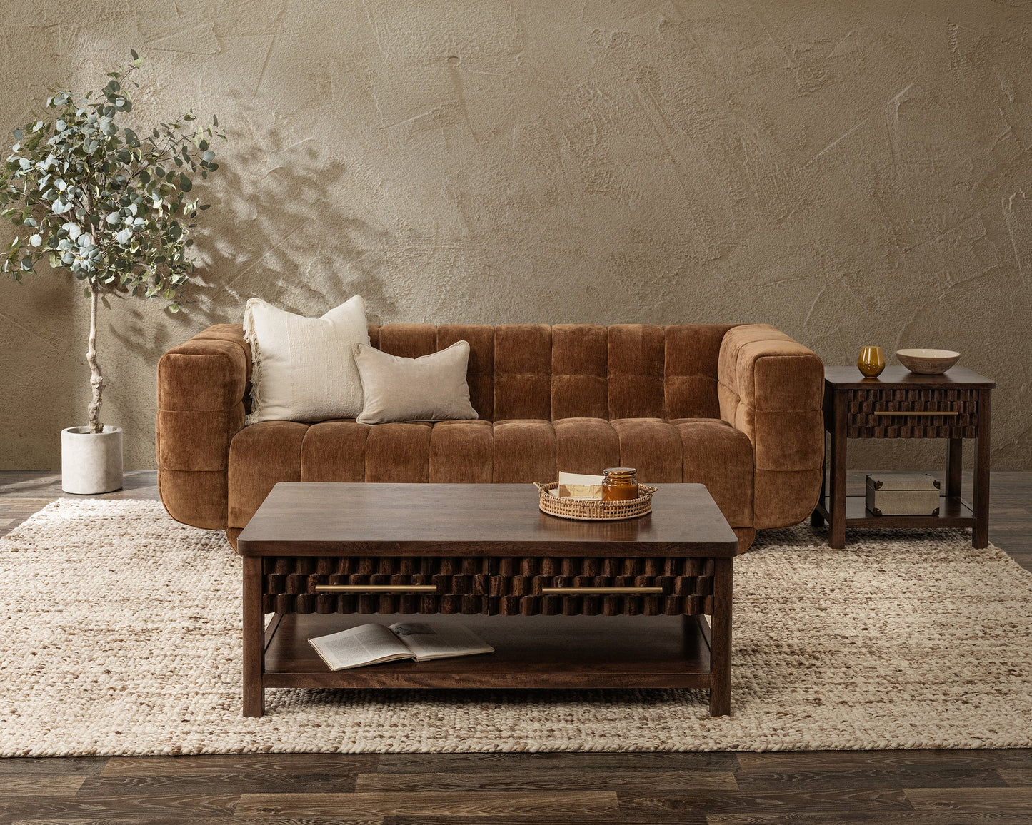 Bronze 100% Polyester Sofa Thea Sofa Collection