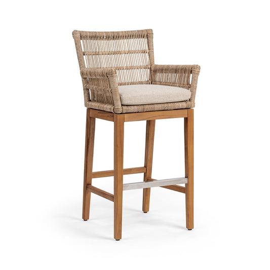 Natural Synthetic Weave Outdoor Bar & Counter Stool Valerie Bar Stool Collection