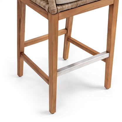 Natural Synthetic Weave Outdoor Bar & Counter Stool Valerie Bar Stool Collection