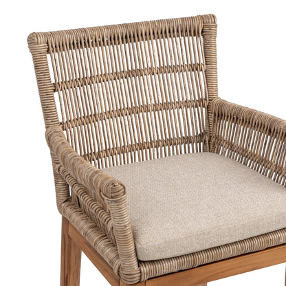 Natural Synthetic Weave Outdoor Bar & Counter Stool Valerie Bar Stool Collection