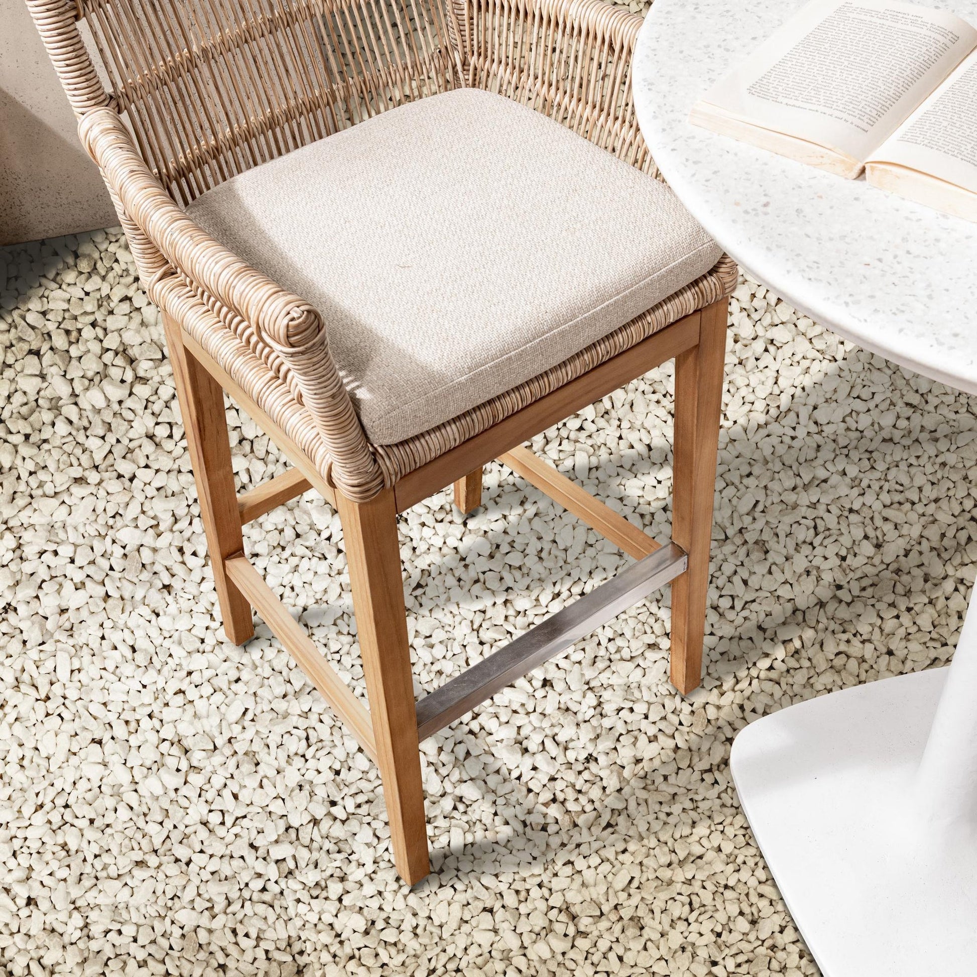 Natural Synthetic Weave Outdoor Bar & Counter Stool Valerie Bar Stool Collection
