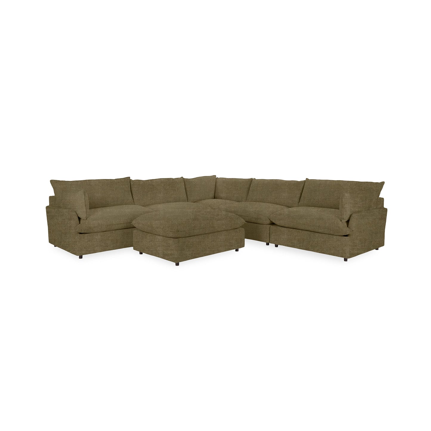 Curated Saving Caplan 6 Piece Sectional with Ottoman Collection