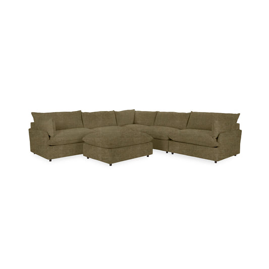 Curated Saving Caplan 6 Piece Sectional with Ottoman Collection