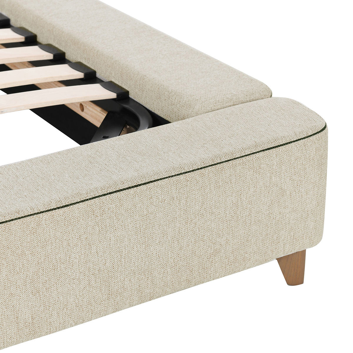 Oatmeal 86.5% Polyester Queen Tate Bed Collection