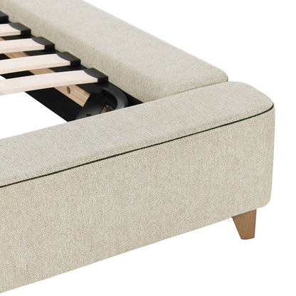 Oatmeal 86.5% Polyester Queen Tate Bed Collection