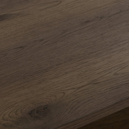 Toasted Brown Oak Veneer Nightstand Santa Clara Two-Drawer Nightstand Collection