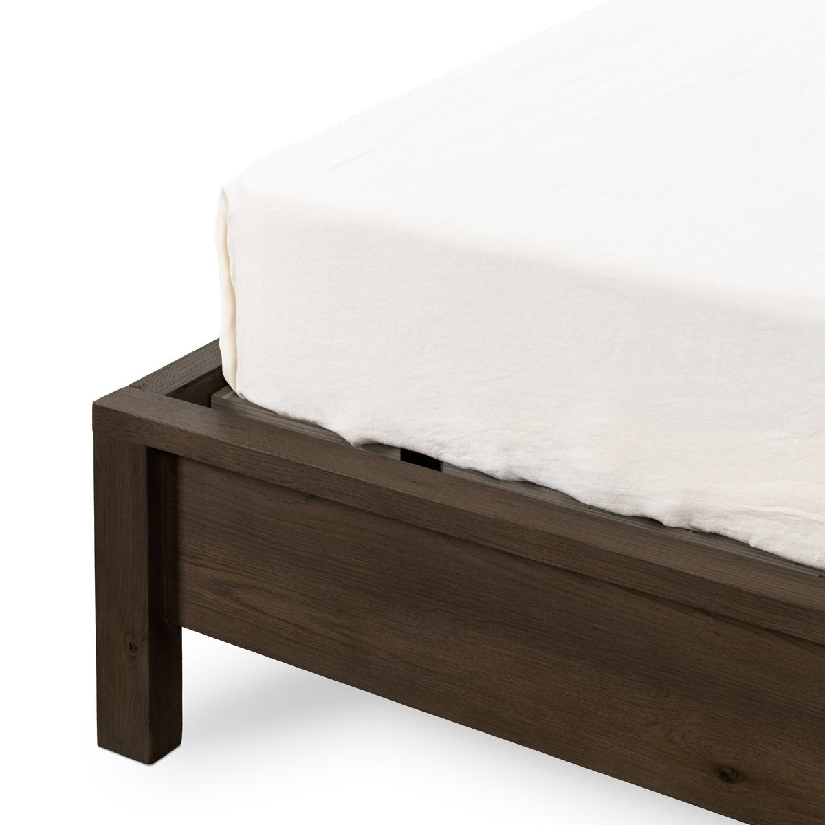 Toasted Brown Oak Veneer Eastern King Santa Clara Bed Collection