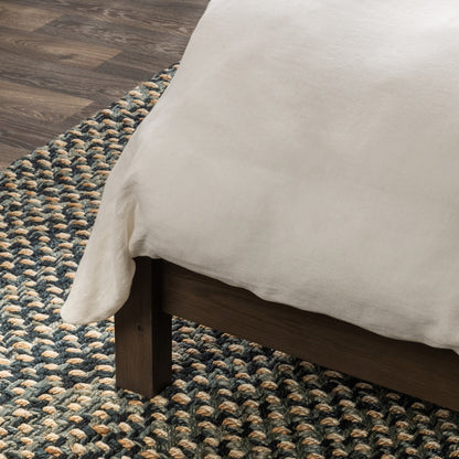 Toasted Brown Oak Veneer Eastern King Santa Clara Bed Collection