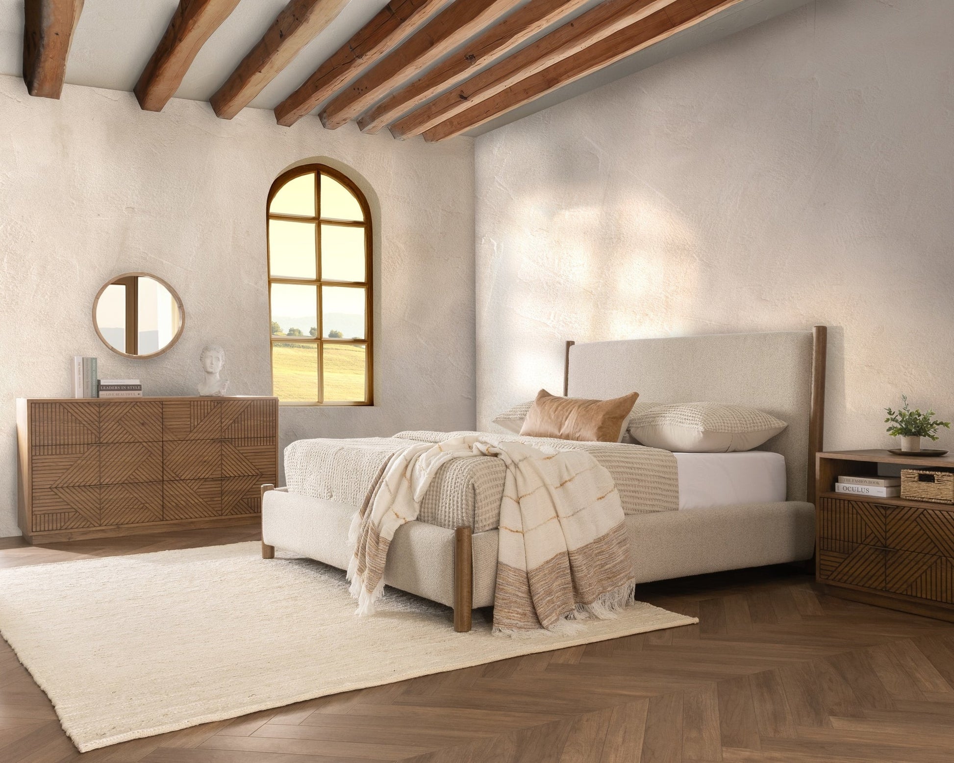 Dusty Beige Eastern King Bennington Bed Collection