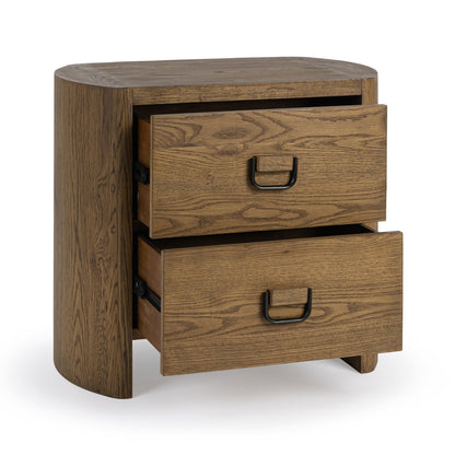 Kyrie 2 Drawer Nightstand Tawny Brown