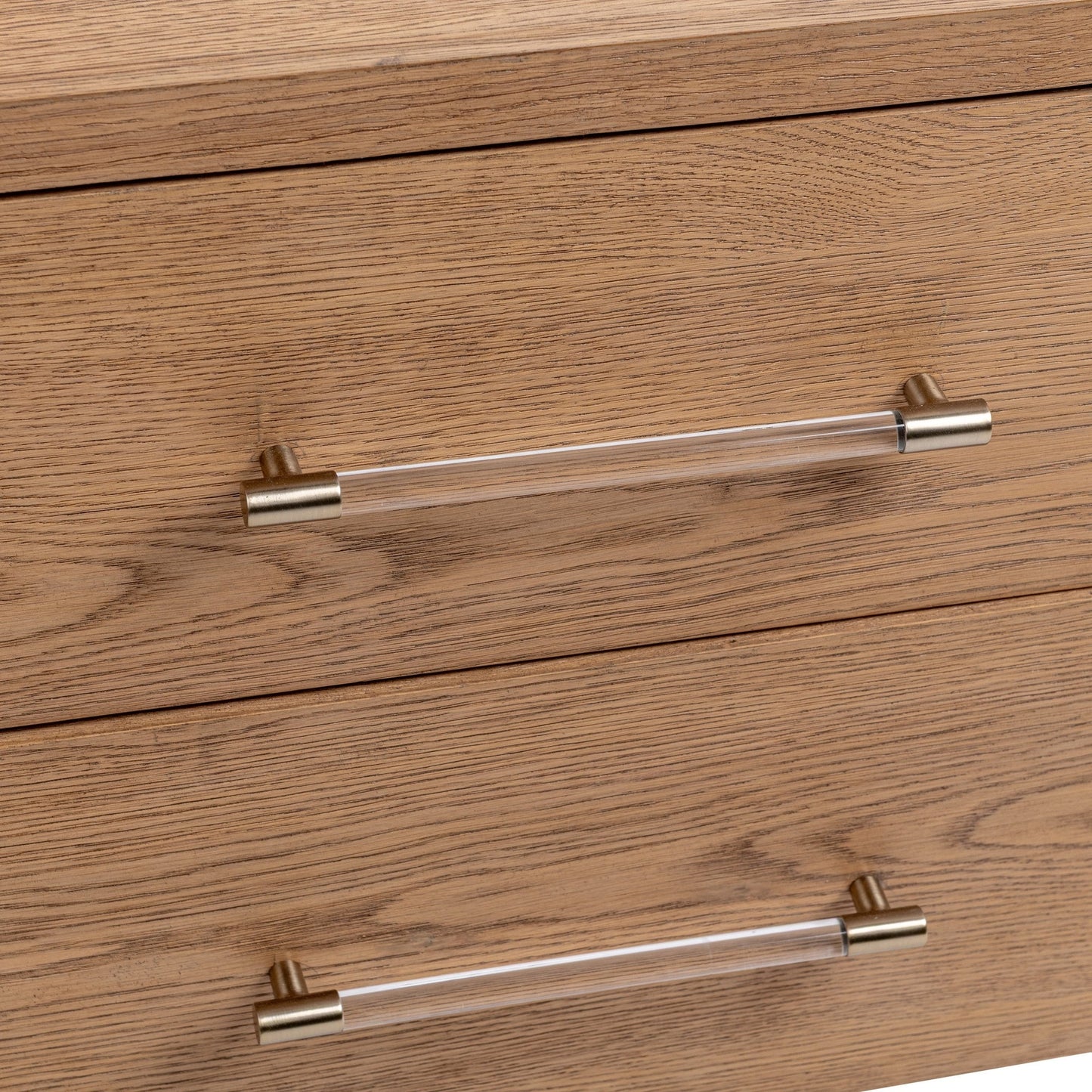 Napa Grove Oak Veneer Nightstand Alisen Two-Drawer Nightstand Collection