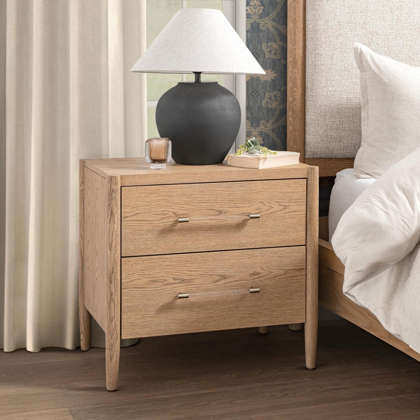 Alisen 2 Drawer Nightstand Napa Grove