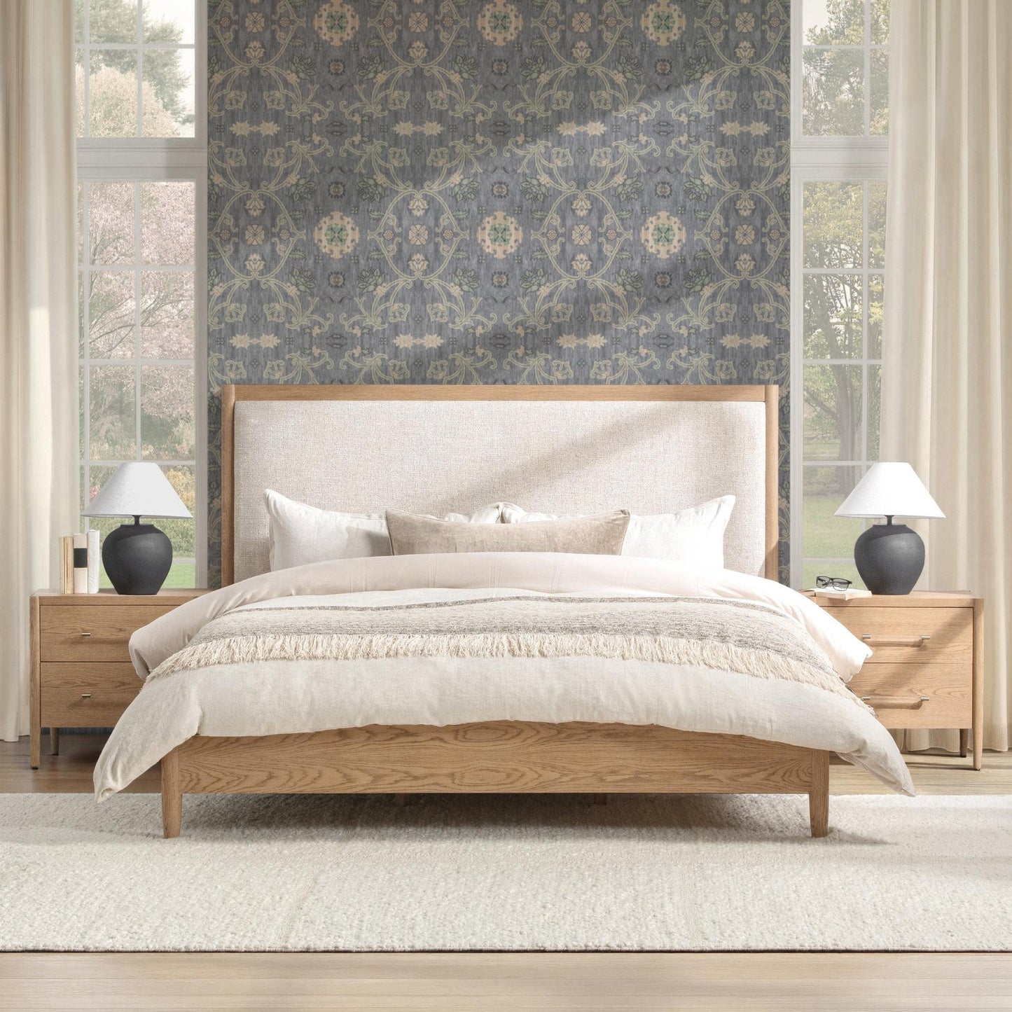 Napa Grove Oak Veneer Queen Alisen Queen Bed Collection