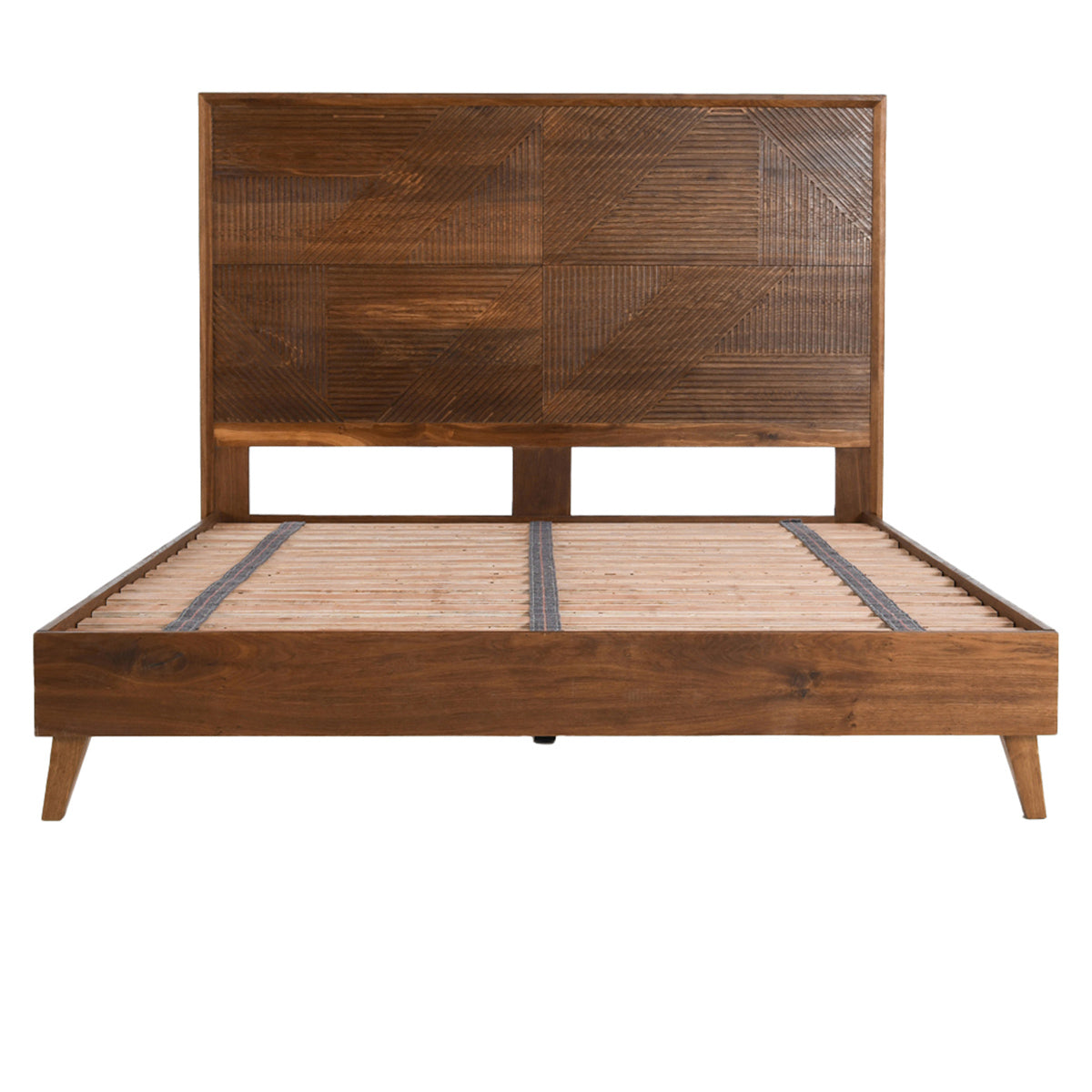 Honey Oak Veneer Queen Santa Barbara Bed Collection