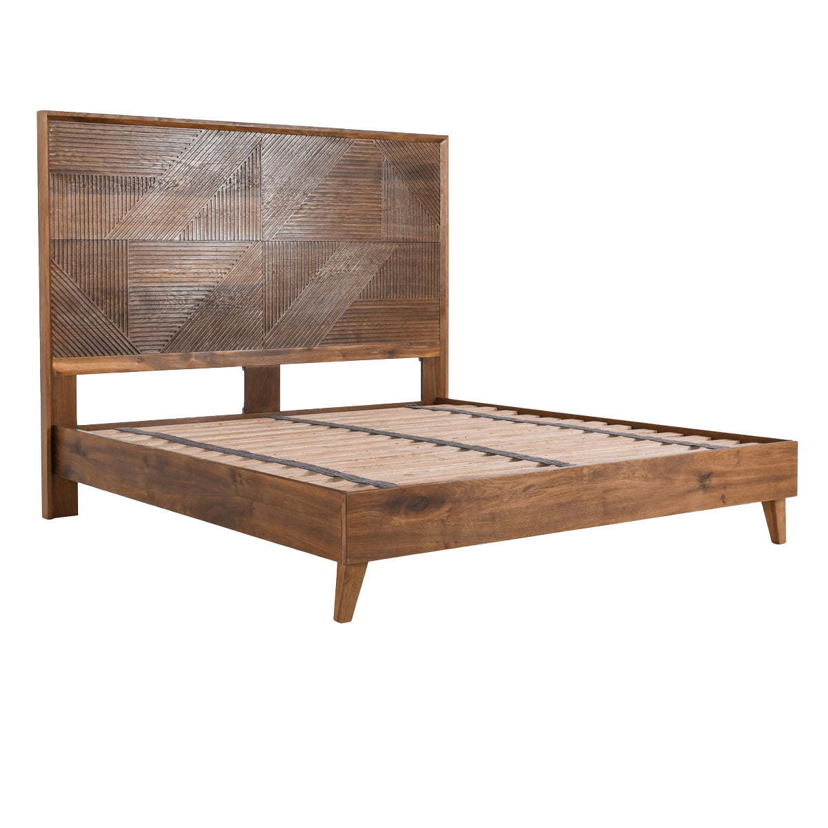 Honey Oak Veneer Queen Santa Barbara Bed Collection