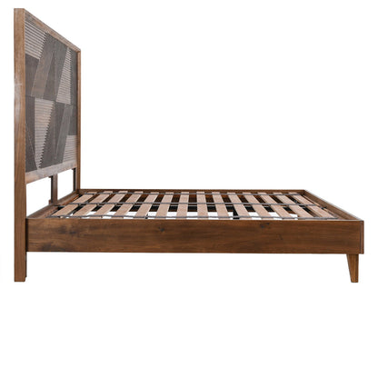 Honey Oak Veneer Queen Santa Barbara Bed Collection