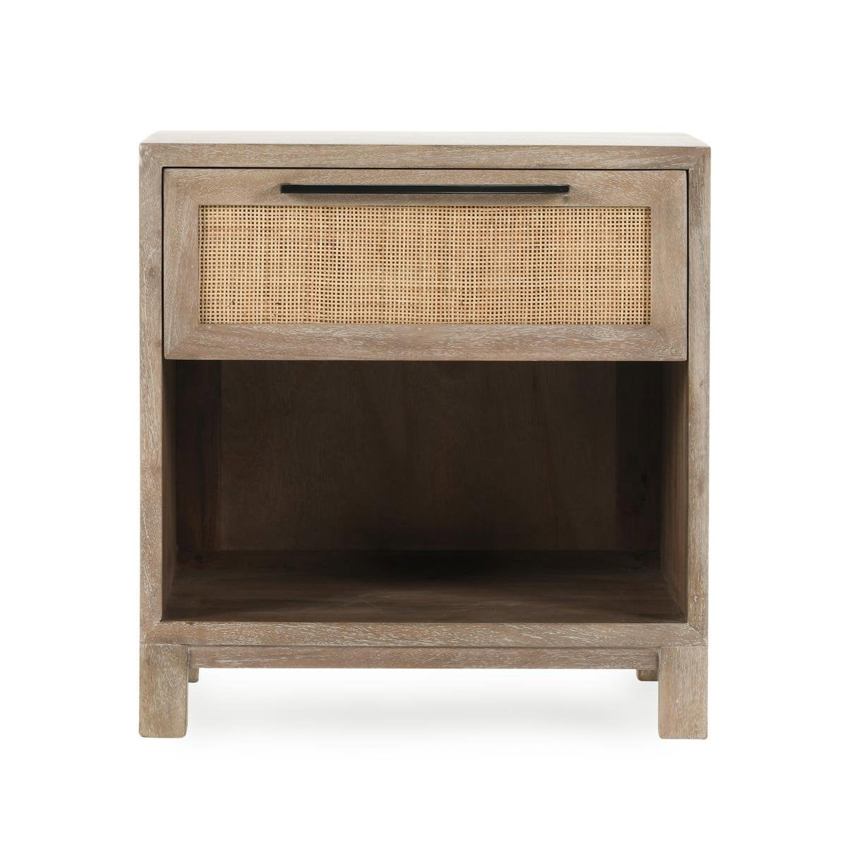 Meadow Taupe Mango Wood Nightstand Jensen One-Drawer Nightstand Collection