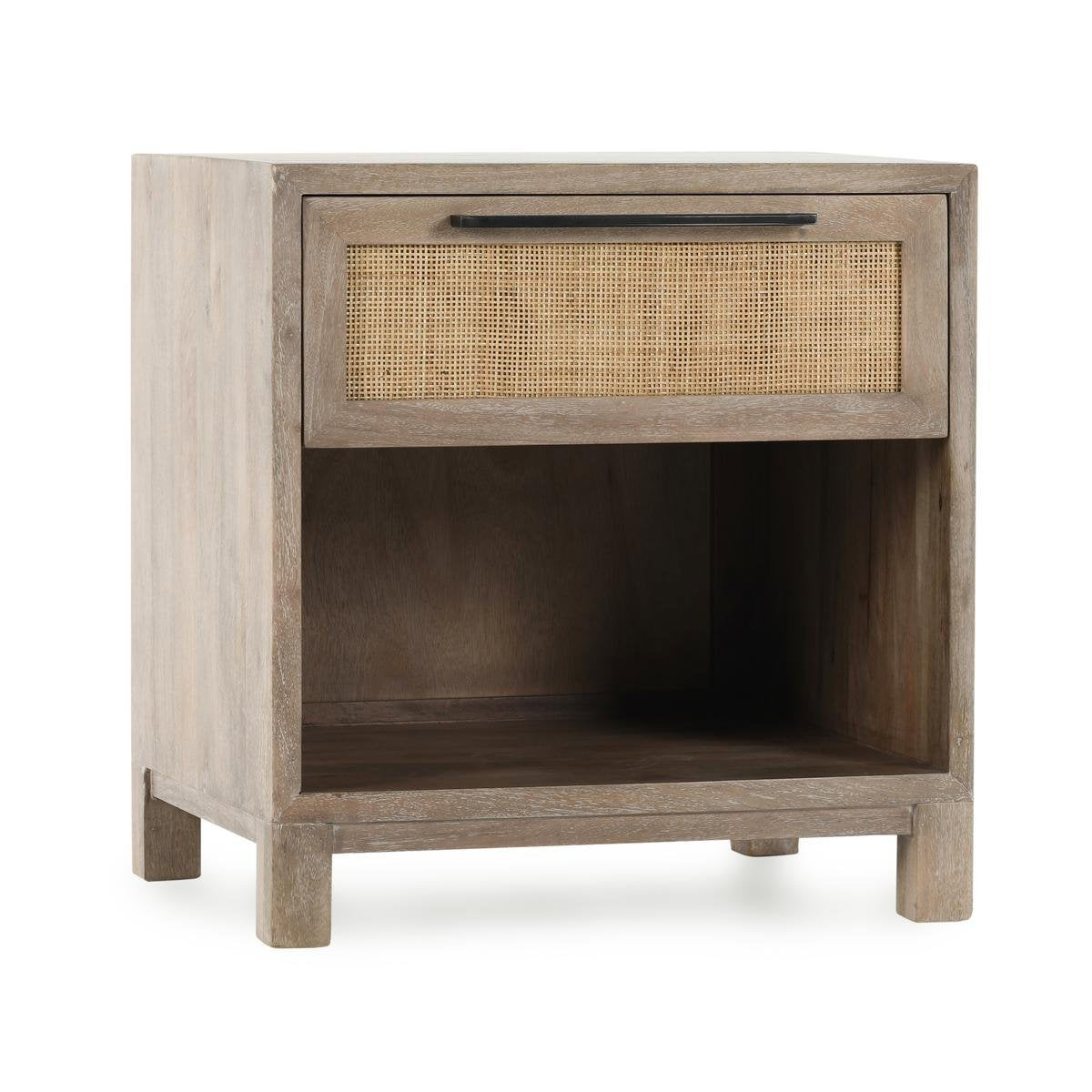 Meadow Taupe Mango Wood Nightstand Jensen One-Drawer Nightstand Collection