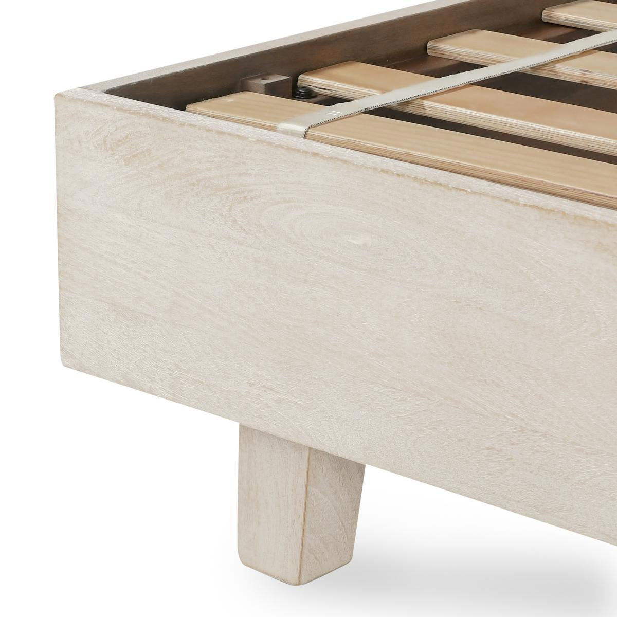 Seashell White Mango Wood California King Reece Bed Collection