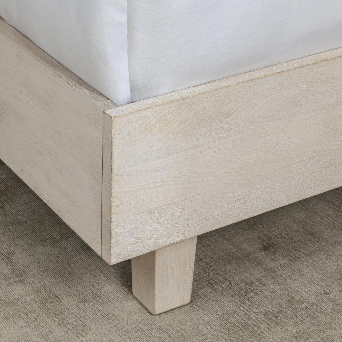 Seashell White Mango Wood California King Reece Bed Collection