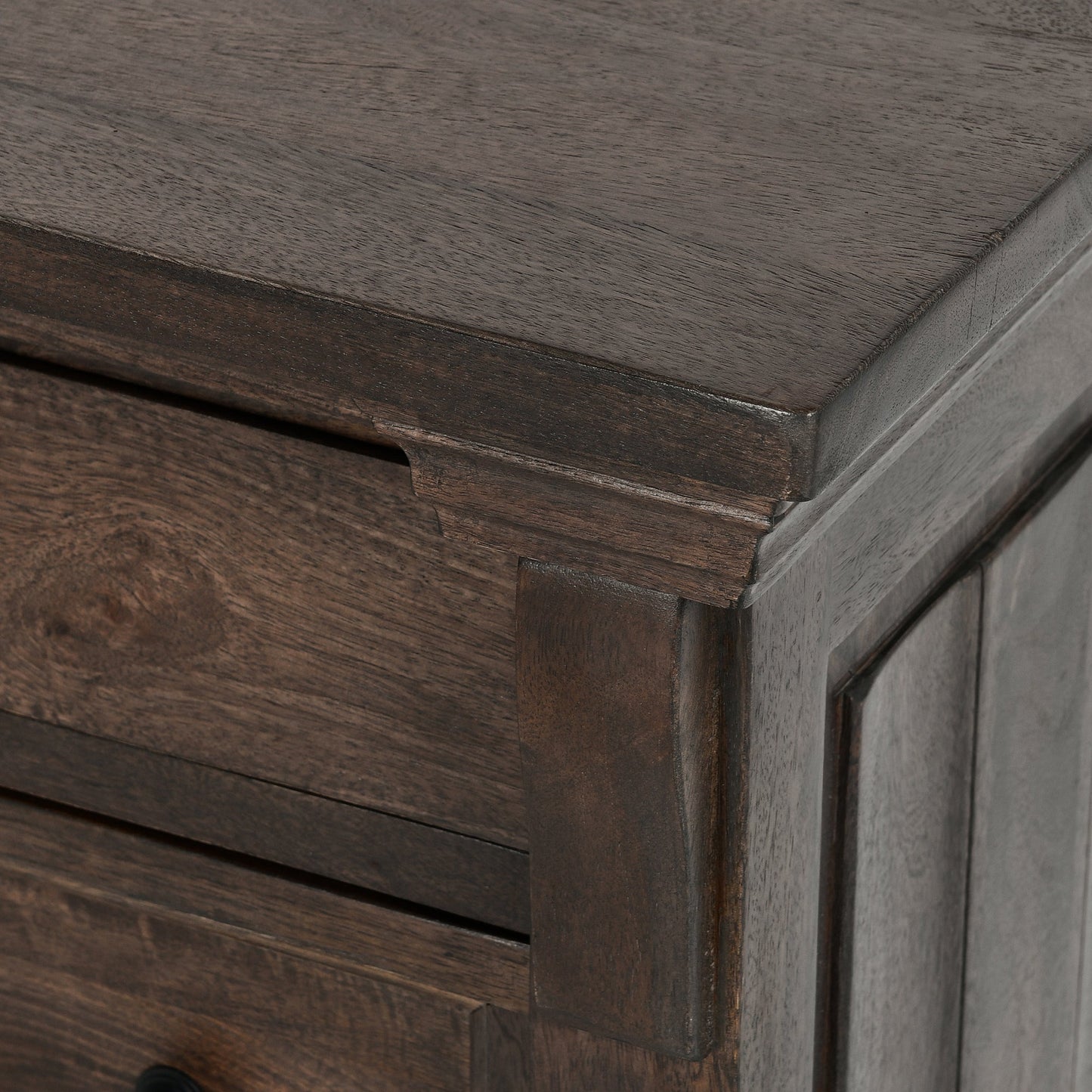 Cocoa Brown Mango Wood Nightstand Adelaide Three-Drawer Nightstand Collection