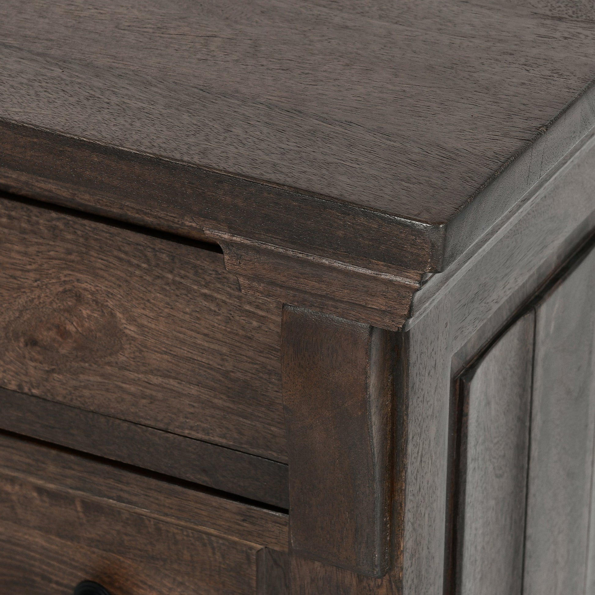 Cocoa Brown Mango Wood Nightstand Adelaide Three-Drawer Nightstand Collection