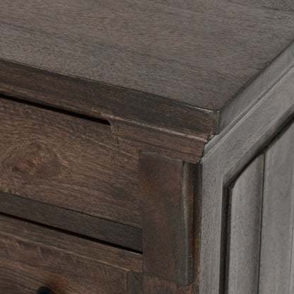 Cocoa Brown Mango Wood Nightstand Adelaide Three-Drawer Nightstand Collection