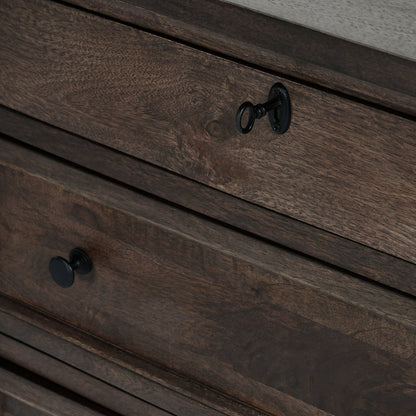 Cocoa Brown Mango Wood Nightstand Adelaide Three-Drawer Nightstand Collection