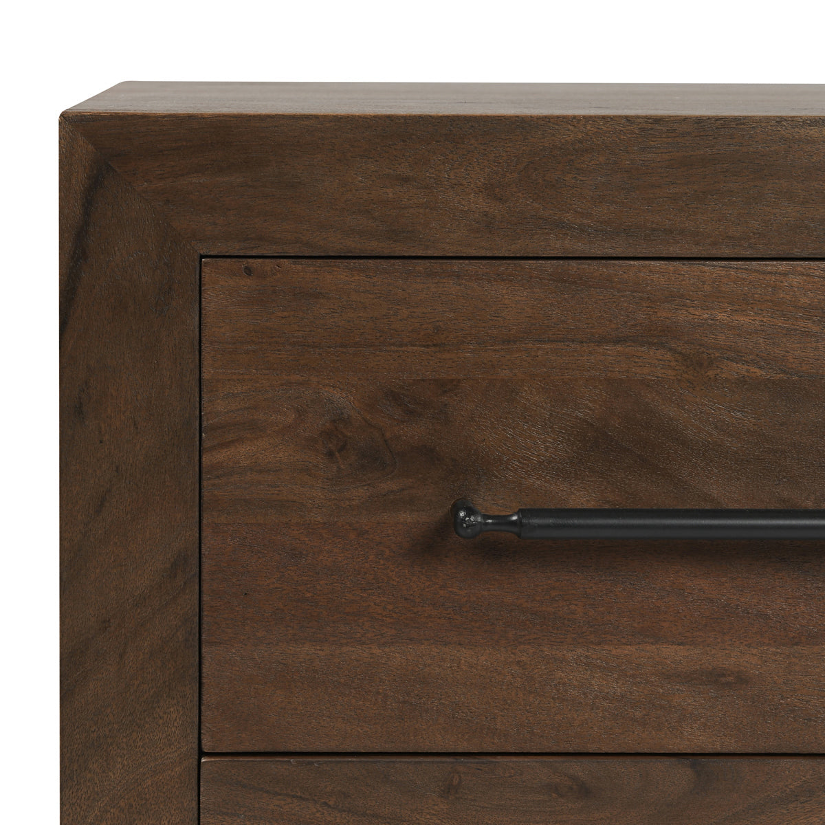 Harvest Brown Acacia Wood Nightstand Jaxon Two-Drawer Nightstand Collection
